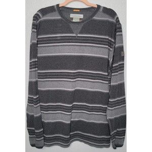 Quiksilver Custom Fit Men's Size XL Light Blue/Grey Long Sleeve‎ Crew Sweater